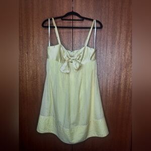 BCBGMaxAzria Yellow Mini Dress with Bow Detail Size 4